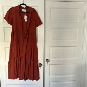 Brochu Walker Havana button up dress in Tuscany